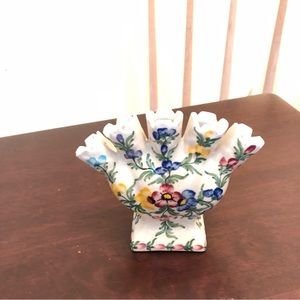 5 pc. Painted Antique Candle Holder Made in Portugal